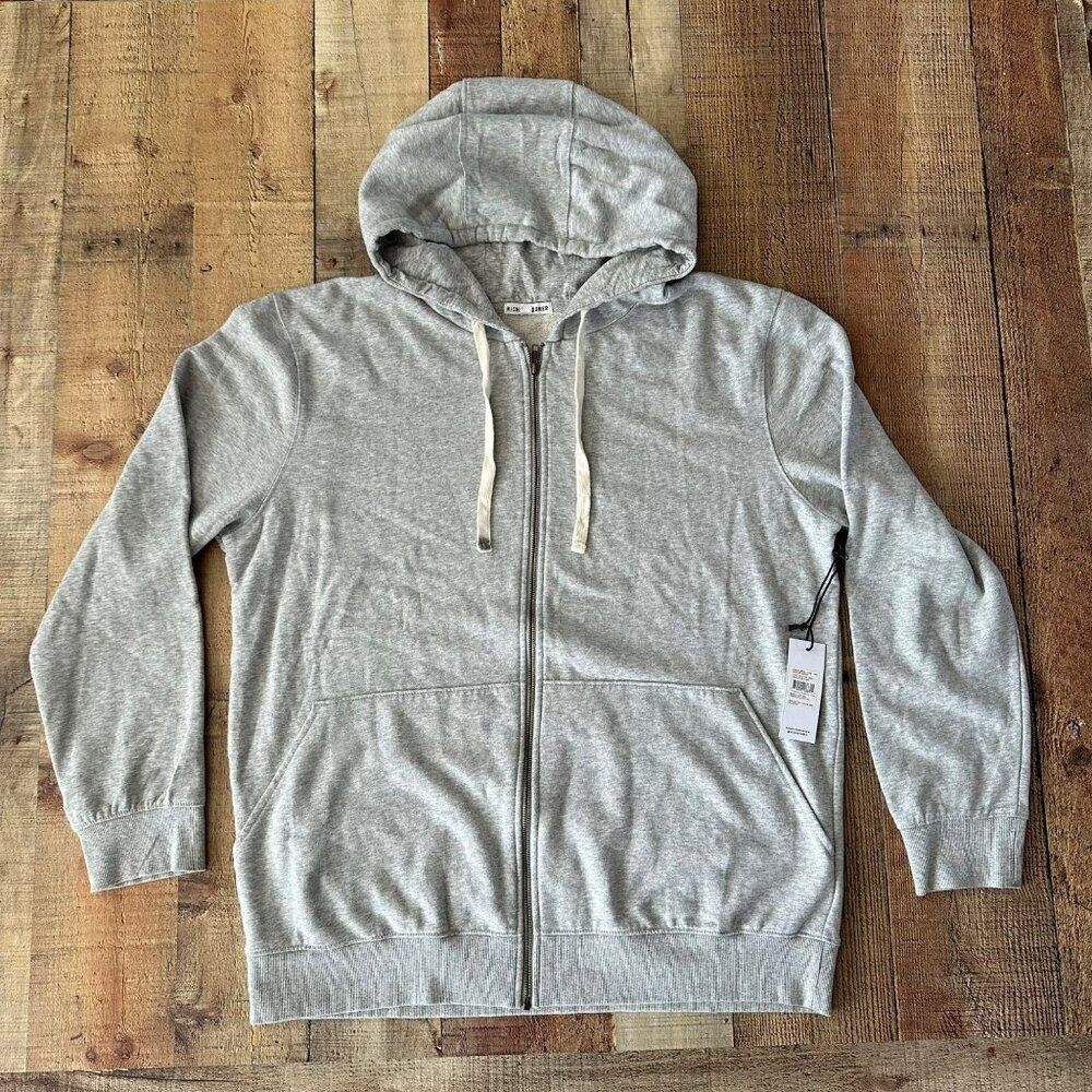 Richer Poorer Men's Size XXL Light Heather Grey Full Zip Up Hoodie